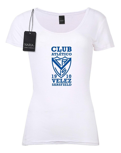 Remera Dama Velez Sarsfield Dibujo Art Logo - Devs4