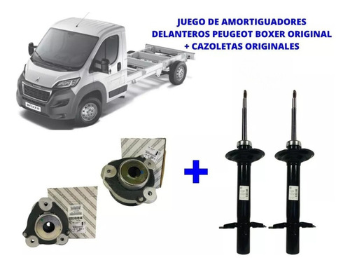 Jgo. Amortiguadores Del. Peugeot Boxer +cazoletas Originales