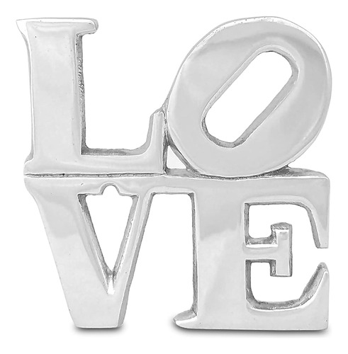 Álamos Pewter Adorno Letrero Love | Esculturas Decorativas