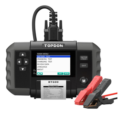 Td52130074 Topdon Bt600 - 12v Battery & 12v/24v System Ccd