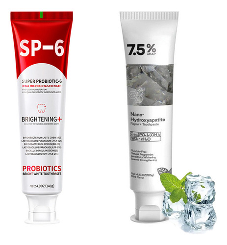 Kit Dentífrico Reparador Nano Hidroxiapatita, 2 Unidades