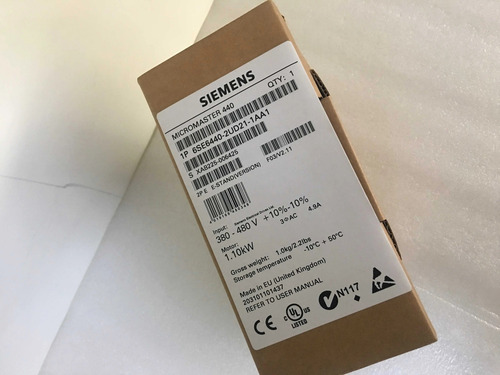 Micromaster 440 Siemens 380-480 Vac 6se6440-2ud21-1aa1 Nuevo