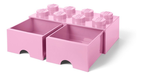 Lego Bloque 2 Cajones Apilable Original Cajonera Soft Pink