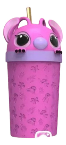 Balde Pochoclo Pochoclera Lilo & Stitch + 2 Vasos Combo Pack Celeste