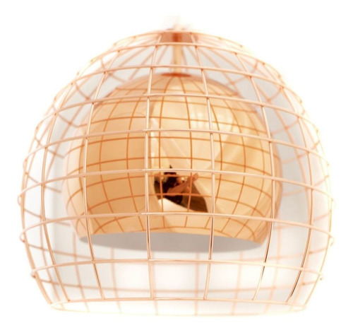 Luminaria De Techo Ovo Cage Cobre D35cm