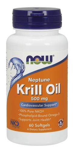 Omega  3 500 Mg 60 Capsulas Blandas Concentrado Krill Now