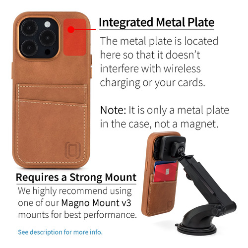 Funda De Piel Auténtica Dockem Para iPhone 14 Pro, Color Mar