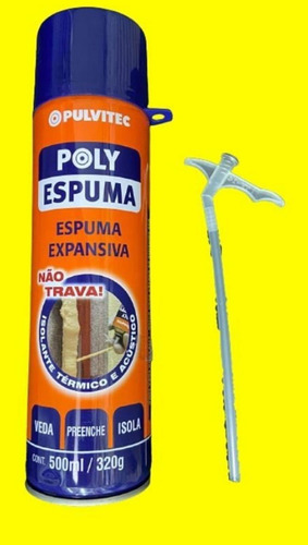 Espuma Expansiva Poliuretano Poly Pulvitec Polyespuma 500 Ml
