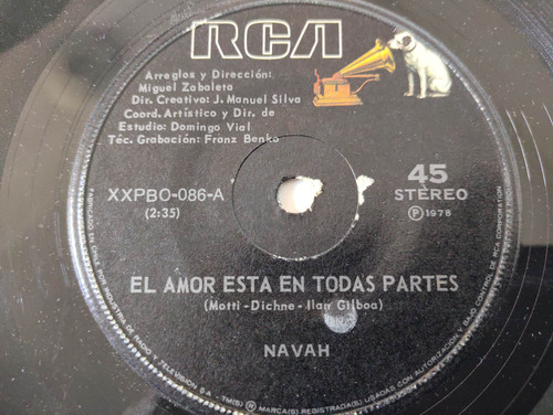 Vinilo Single Navah --el Amor Esta En Todas Partes ( B92 (Usado)