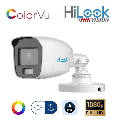 Camara Hilook 2mp 1920x1080 2.8mm Colorvu Imagen Color Noche