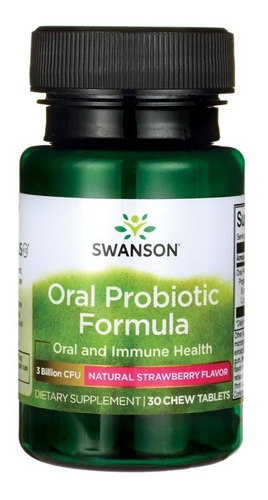 Swanson Oral Probióticos Fórmula Natural Sabor De Fresa