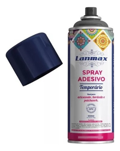 Cola Adesivo Spray Cola Descola Reposicionavel Lanmax 550ml