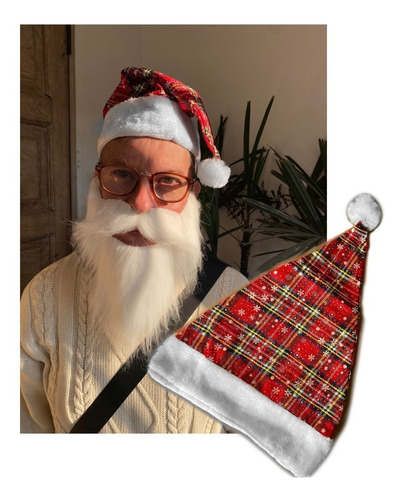 Gorro Navideño Y Barba De Santa Claus Disfraz Navidad | Envío gratis