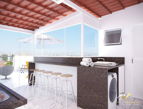 Cobertura Com 2 Dormitórios À Venda, 94 M² Por R$ 389.000 - Campestre - Santo André/sp - Co0825
