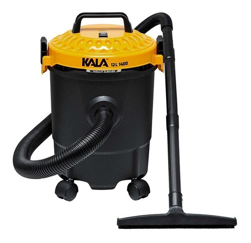 Aspirador De Pó Sólidos E Líquidos 12l 1400w Kala Cor Preto e Amarelo 110V