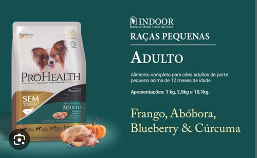 Ração Prohealth Adultos Raças Pequenas Com Plaqueoff 1kg
