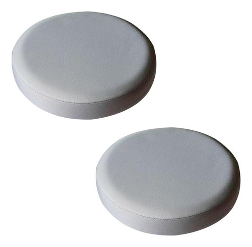 2x Grey_35x10cm Cubierta Elástica Para Taburete Silla Forma