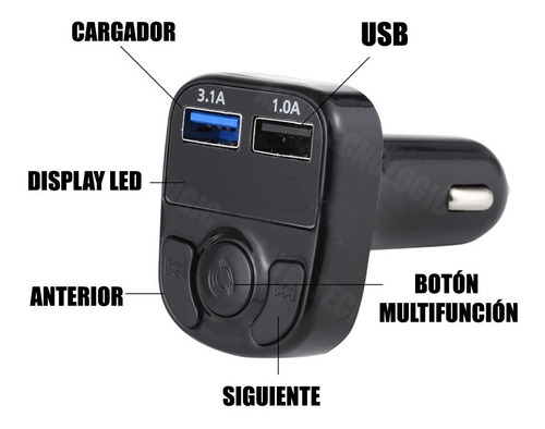 Adaptador Car Kit Bluetooth Multifunción Wireless Mp3 X23