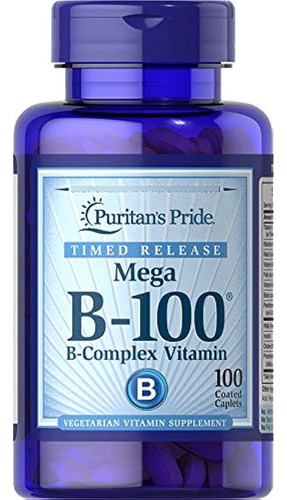 Puritan's Pride Vitamin B100 Complex Timed Release 100 Caple