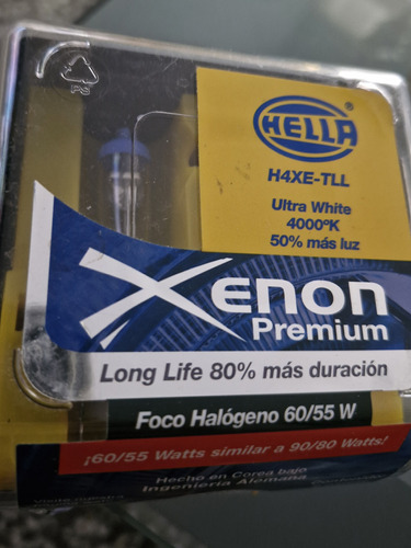 Bombillos Hella H4 Xenon Premium Originales 