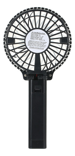 Ventilador Plegable Recargable Usb Portátil Negro Para El Ho