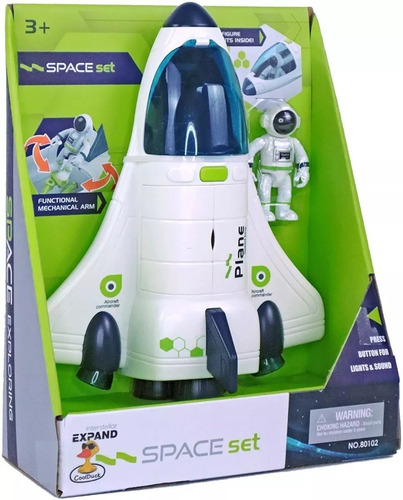 Imagen 2 de 9 de Cohete Nave Transbordador Espacial Space Set + Figura Ed Cla