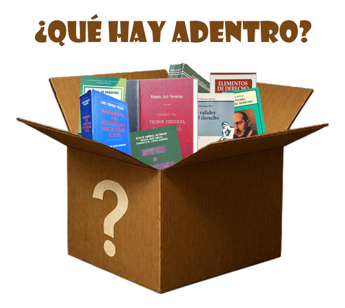 Caja Sorpresa Mystery Box Libros Jurídicos Y De Derecho Marrón Claro