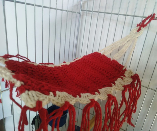 Brinquedo Calopsita Rede + Balanço De Argola Gaiola Viveiro