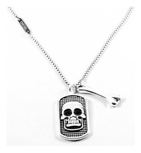 Cadena Dije Acero Calavera Hueso Marca Diesel 30721 Origin 