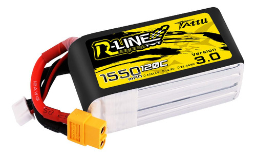 Tattu R-line 14.8v 1550mah 4s 120c Bateria Lipo Con Enchufe