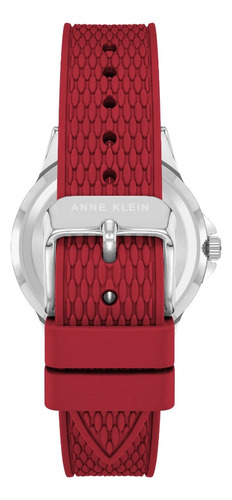 Relo Anne Klein Para Mujer Caucho Rojo Ak3891rdrd Rojo Rojo