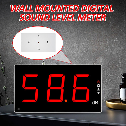 Medidor De Nível De Som Digital Lcd Montado Na Parede, Faixa