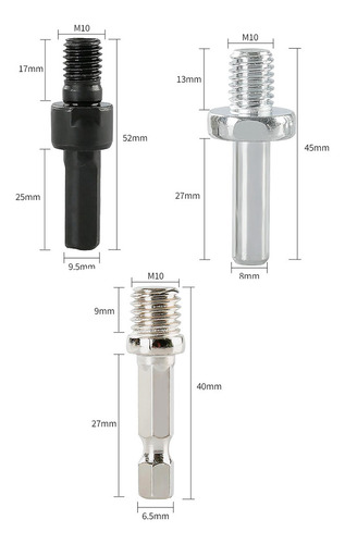 3 Adaptador De Taladro Eléctrico 5x3x, Herramienta 3 Piezas