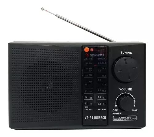 C02-0018  Radio Portátil FM de Plástico con Luz y Audífonos 3 en 1