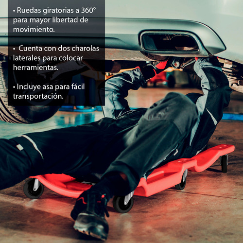 Cama Deslizante 150kg Mecanico 36 Pulgadas Ruedas 360°