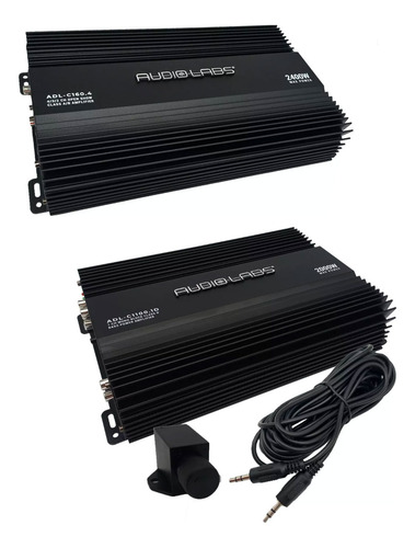 Combo 2 Amplificadores Audiolabs Clase D + 4 Canales Nueva G