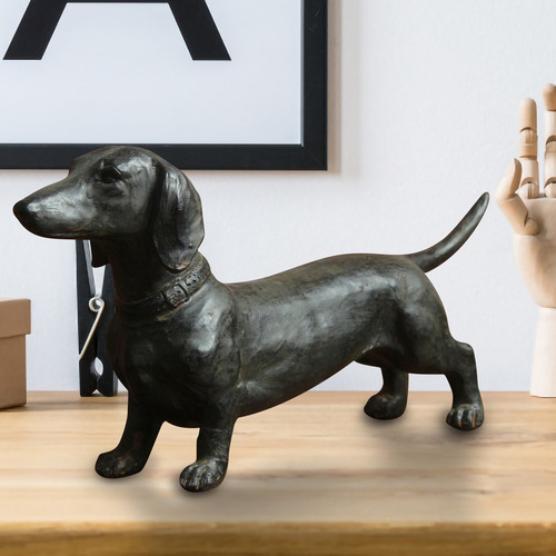 Adorno Creativo Para Estatua De Perro Salchicha De Resina