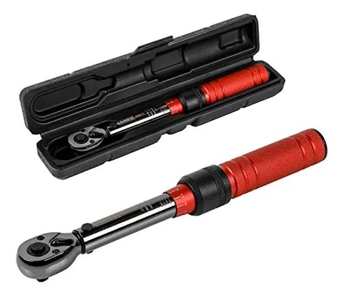 Ares 43011-1/4 Pulgadas Llave Dinamométrica De Micrómetro Escalas De Torsión Duales 40-208 Cm/libras (4.52-22.6nm) Llave Dinamométrica De Clic Marcado De Torsión Ultra Suave Con Marcas