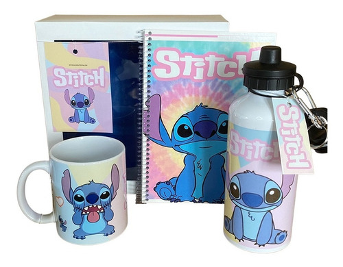 Box Stich*ideal Regalos* Taza+ Botella+anotadir+box Caja