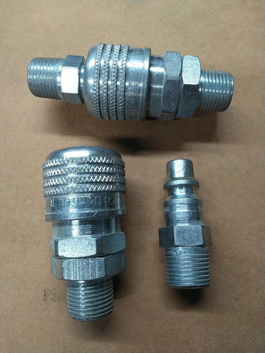 (2 Sets) Dynaquip 3/8 Npt Quick Disconnect Male-to-male Ttc