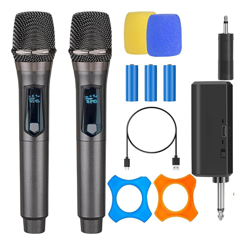 2 Micrófono Inalámbrico Profesional De Karaoke Con Receptor