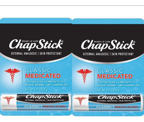 Chapstick Medicado. Bálsamo Labial 2 Pack