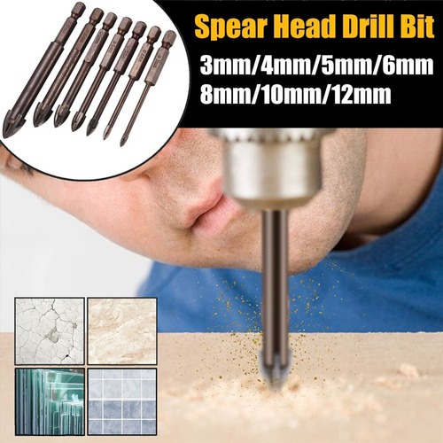 Aa 7pcs Universal Broca Indestrutível Azulejo De Cerâmica