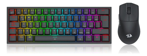 Kit Redragon Teclado Y Mouse K617rgb Sp+m724 Negro S143