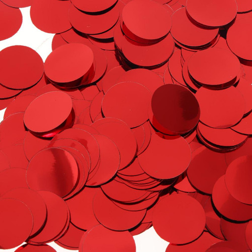 Confeti Metálico 30g Asperja Decoración 1.5cm Rojo