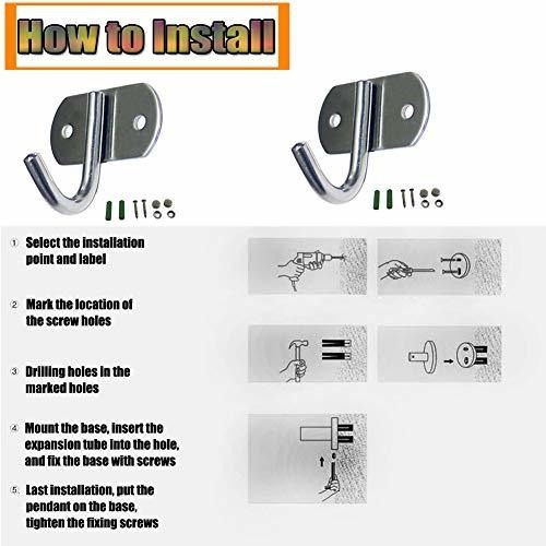 Imagen 6 de 6 de Ganchos Ganchos De Pared 4 Juegos De Aluminio Para Trabajo P