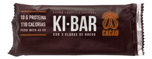 Barritas Proteicas Naturales Sabor Cacao Ki-bar X5