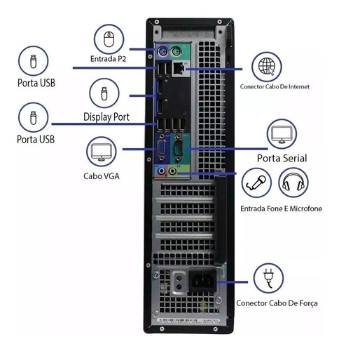 Computador Usado Dell Optiplex 7010 I3 8gb 500gb Brinde