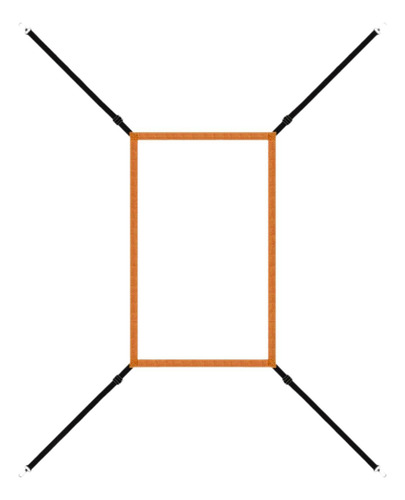 Objetivo De Zona De Strike Ajustable 1 Cuadrícula Naranja