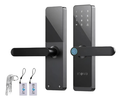 Fechadura Digital Eletronica Inova Biometria Senha Cartão Magnético Compatível 40mm A 55mm Apoiar O Português